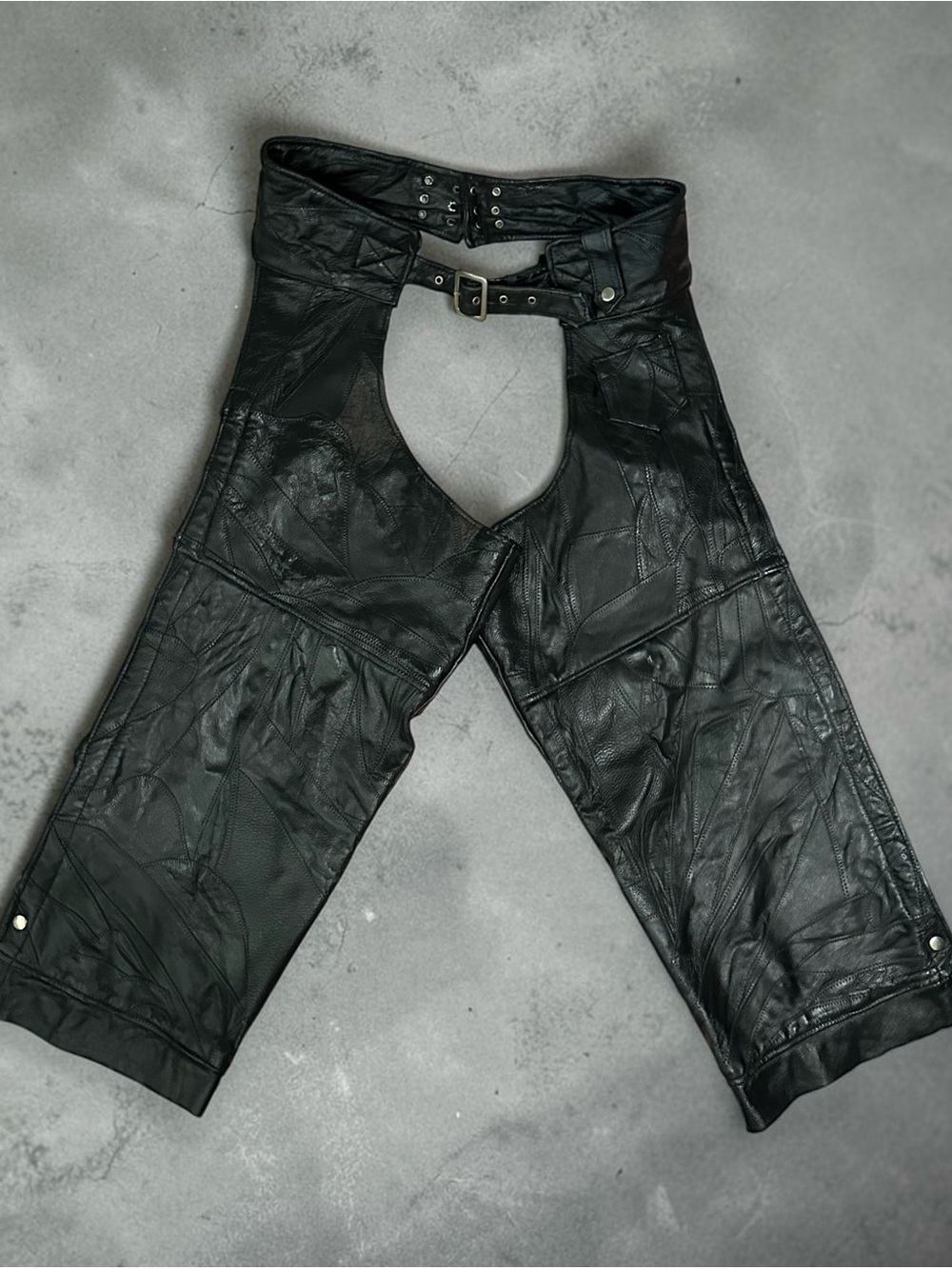 Women’s genuine Buffalo leather motorcycle chaps